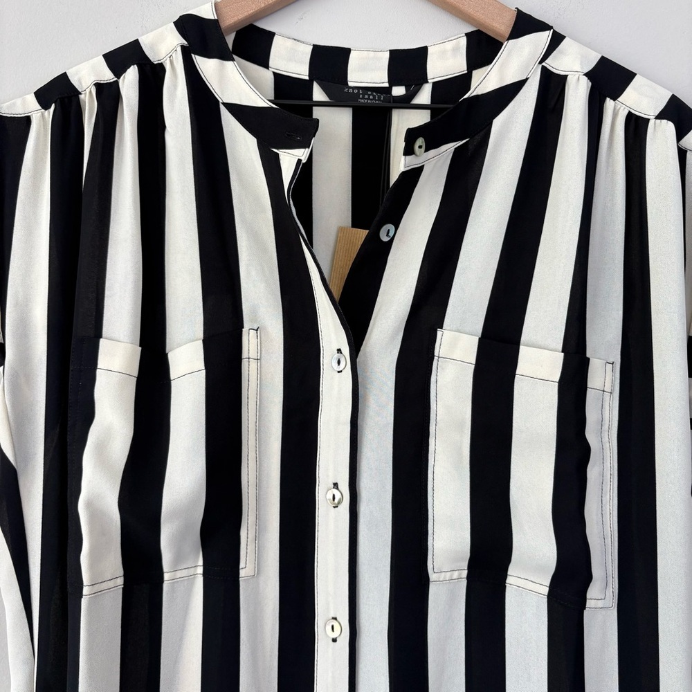 Knot Sisters Striped Shirt Dress - S - Picture 3 of 10
